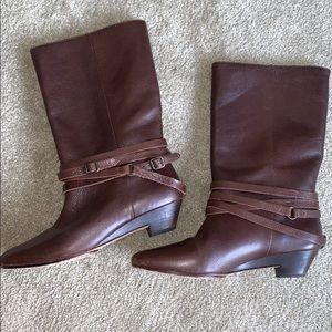 Frye midcalf leather boots